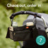 2 Baby Uma Stroller Caddy & Stroller Hooks - Universal Organizer Bag with XL Insulated Cup Holder, Phone Pocket, Wipes