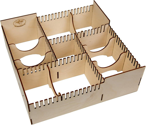 The Broken Token Marvel Legendary Compatible Game Organizer - Wood Storage Box with Trays & Dividers