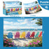 Nitktaia 500 Summer Sailboat Women,20.5 15In Piece Puzzles for Adults,Hawaiian Beach Rainbow Chair Puzzle for Adults