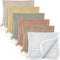 Irenare 6 Pack Muslin Burp Cloths, Large 20 x 10 Inch Cotton Baby Burping Rags, Soft Absorbent Multicolor Wash Cloths
