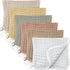 Irenare 6 Pack Muslin Burp Cloths, Large 20 x 10 Inch Cotton Baby Burping Rags, Soft Absorbent Multicolor Wash Cloths