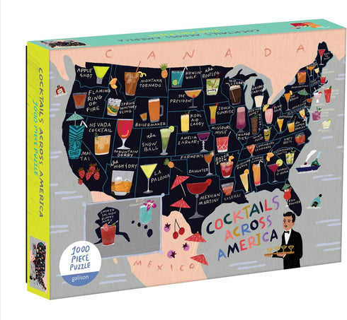 Cocktail Map of The USA, 1000 Piece Puzzle
