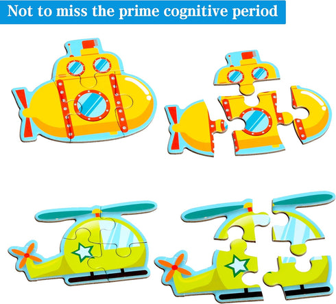 Magnetic Puzzles for Kids Ages 1-3, Travel Toddler Puzzles for Boys & Girls 2-4 Year Road Trip Gift