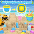 FHOZGECY 3 3 4-8 Beach Toys, Sand Toys for Kids Boys and Girls with Construction Vehicles, Collapsible Bucket, Sand