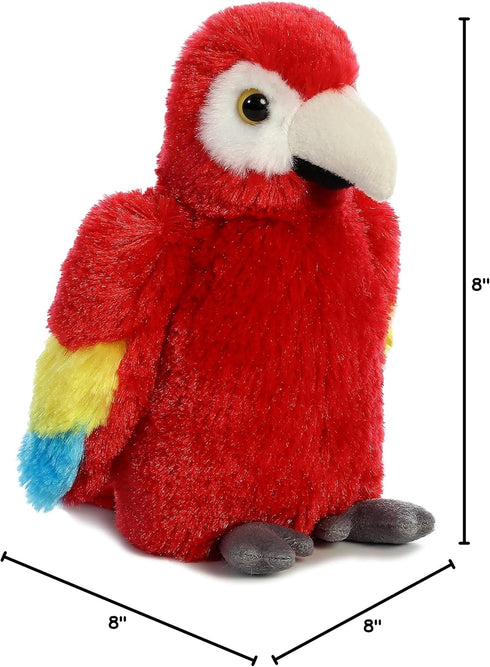 Aurora 8" SCARLET MACAW Stuffed Animal