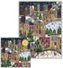 Galison Sparkling City – 1000 Piece Foil Puzzle with Illustrations of Colorful Merriments in The City with Gold Foil Accents