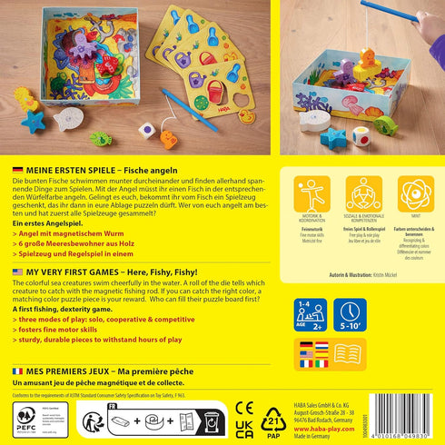 2+ HABA My Very First Games - Here Fishy Fishy! Magnetic Fishing Game Ages Made in Germany Toddler Games, Learning