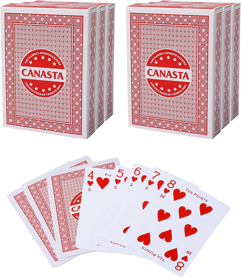 GSE Games & Sports Expert 6-Deck Canasta Cards with Point Values, Includes