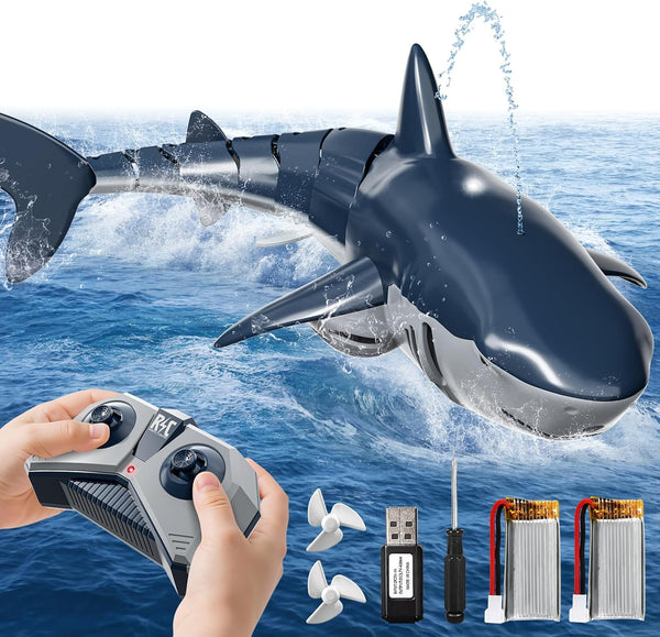 NIPLOOOW 2.4GHz Remote Control Shark Toys for Boys,1:18 Scale High Simulation Shark Toys