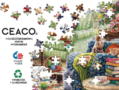 500 Ceaco - Paws Gone Wild - Kitty Chaos - Piece Jigsaw Puzzle