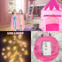 WTOR Princess Castle Play Tent Dress Up with LED Glow Stars, 15Pcs Cape & Crown for Girls, Indoor & Outdoor Use (Pink)