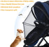 Baby Mosquito Net for Stroller, 2 in 1 Adjustable Sunshade, Breathable Double Zip Mosquito Netting (Upgrade, Black)