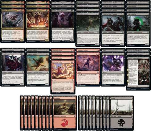 Elite Red Black Creature Deck, Rakdos Aggro Sacrifice, Custom Built for Magic The Gathering - MTG - 60 Card