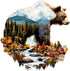 Wooden Puzzles for Adults - Bear and Nature Wooden Jigsaw Puzzle -
