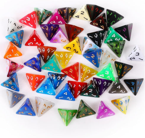 Skylety 50 Pieces Polyhedral Dice Sets with Black Pouch for RPG MTG Tabletop Role Playing Games