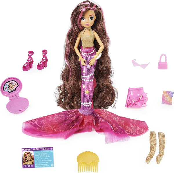 MERMAID HIGH Searra Deluxe Mermaid Doll, Accessories with Removable Tail, Doll Clothes, Kids Toys for Girls Ages 4+