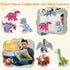 6Pcs 12'' MaoGoLan Stuffed Animals Bulk Dinosaur Plushies with Sequin, Stuffed Dinosaur T-Rex Blue Velociraptor Toys