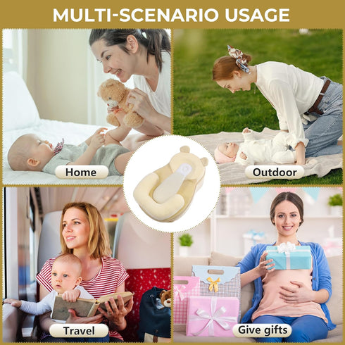 Baby Feeding Pillow, Anti Overflow Feeding Pillow for Reducing Spit-Up, Safety Nursing Pillow, Baby Lounger Reflux