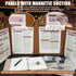DND DM Screen 5e | Deluxe Leather 4-Panel Customizable Magnetic Panel Game Master Screen