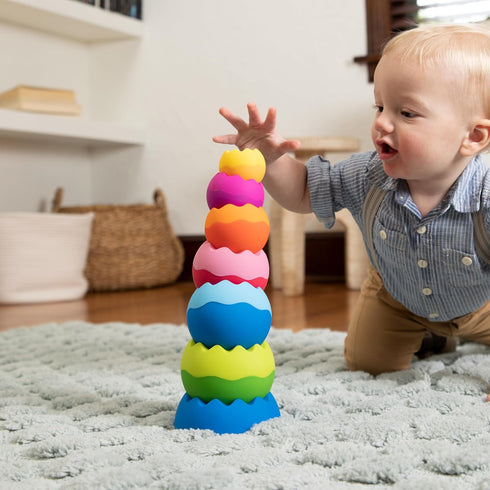 6 Fat Brain Toys Tobbles Neo, Creative Toddler Sensory and Learning Toys for Kids Months and Up, For Early Development