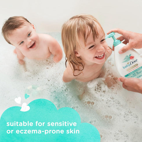 Baby Dove Sensitive Skin Care Baby Wash, Fragrance Free, 34 oz - Moisture for Baby Bath Time
