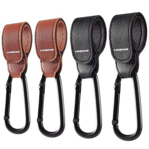 (4-Pack) Baby Stroller Hooks Clip, Universal Hanging Diaper Bag Hooks Accessories for Stroller and Car or Shopping Cart