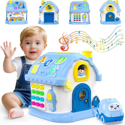 Montessori Toys for 1 Year Old Boy Gifts, 12-in-1 Musical House Educational