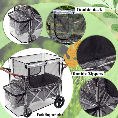 Fiwochic Mosquito Net for Wagon Stroller and Trolley Cart, Bug Net Cover, Stroller Wagon Accessories Attachment