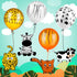 24 Pieces Jungle Animal Print Balloons for Jungle Safari Theme Party Decorations - Tiger Leopard Cow Zebra Balloons