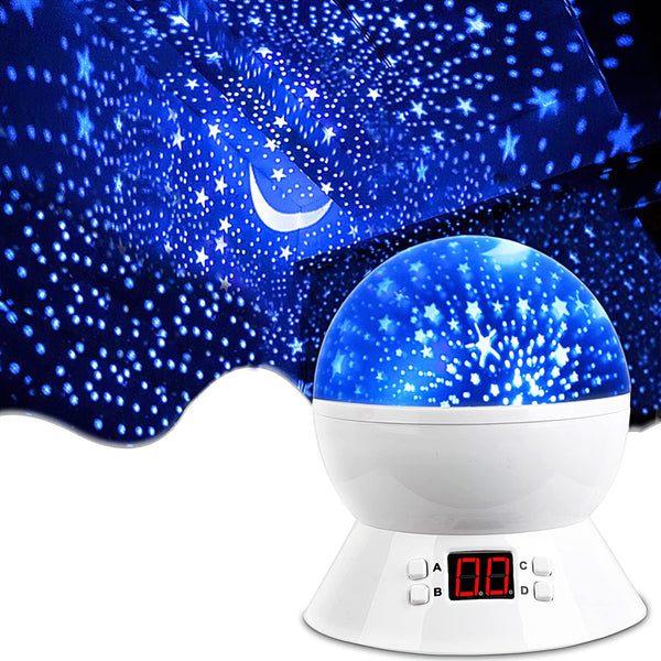 MOKOQI Star Night Light Projector for Kids with Timer, Glow in The Dark Stars and Moon