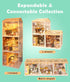 Cozy Set Immersive DIY Miniature Kitchen Dollhouse Kit with LED Light, Dust-Proof Door & Roof - Home Cooking Room
