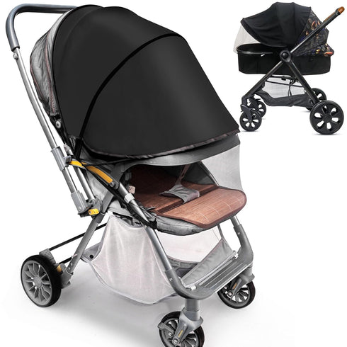 Wanateber Baby Mosquito Net for Stroller Sun Shade, 2-in-1 Stroller Cover for Sun