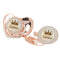 Personalized Any Name Bling Gold Silver Pacifier and Clip Set 18 Colors