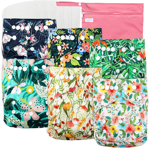 Leekalos Cloth Diapers Reusable for Boys and Girls, Baby Diaper Cloth with