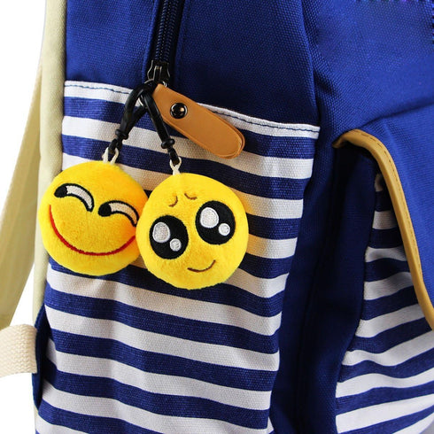 (64 Pack) Dreampark Emoticon Keychain Mini Cute Plush Pillows, Party Favors for Kids Valentine's Day Gifts / Birthday