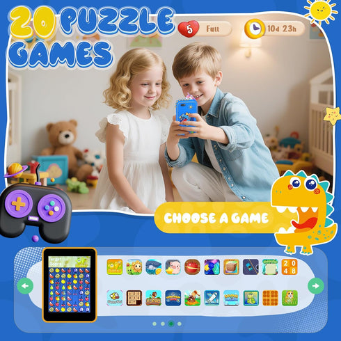 SnowCinda 3-10 2.8" 20 8G Kids Smart Phone Toys for Boys,Christmas Birthday Gifts for Girls Age Kids Cell Phone Toys