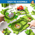 Bennol Toddler Toys for 3-5 Year Old Boys - 39 Jigsaw Puzzle Race Track Car Set for Kids