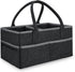 Baby Co. Diaper Caddy - Black, 36 x 22 x 18cm, Car Organizer for Diapers and Wipes, Gift for Newborns