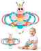 Jollybaby Soft Baby Rattles & Plush Rings Toy for Newborn 0-3-6-12 Months,