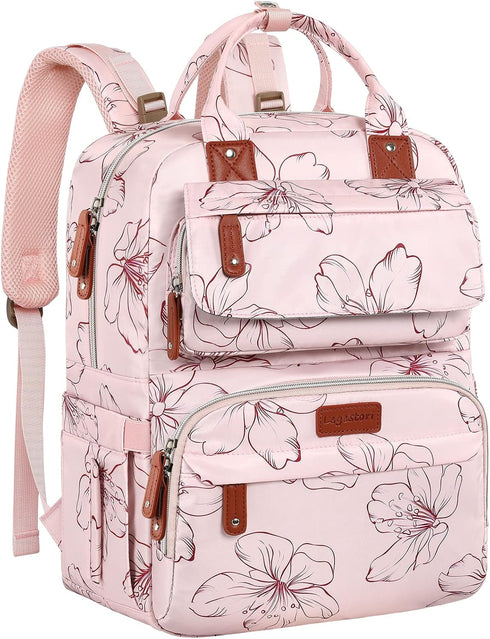 Diaper Bag Backpack, Baby Girl Diaper Bag for Mom, Large Pink Floral