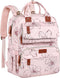 Diaper Bag Backpack, Baby Girl Diaper Bag for Mom, Large Pink Floral