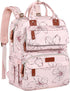 Diaper Bag Backpack, Baby Girl Diaper Bag for Mom, Large Pink Floral