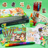 72 Cinrobiye Pcs Woodland Animals Party Favors, Forest Creatures Coloring Books Crayons Tattoos Stickers Stampers