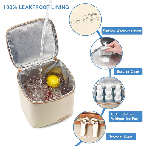 Pack 4 9 Breastmilk Cooler Bag with Ice Fits Baby Bottles Up to Ounce, Baby Bottle Bag Great for Nursing Mom Daycare