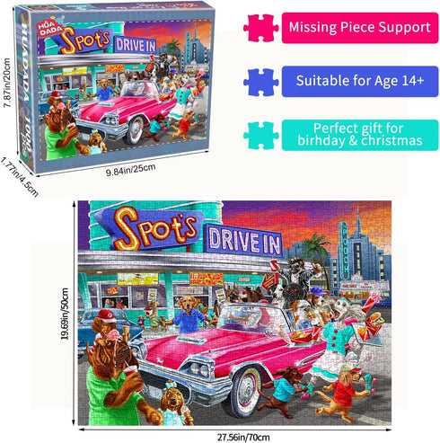 Jigsaw Puzzles for Adults 1000 Piece - Dog Puzzles for Adults