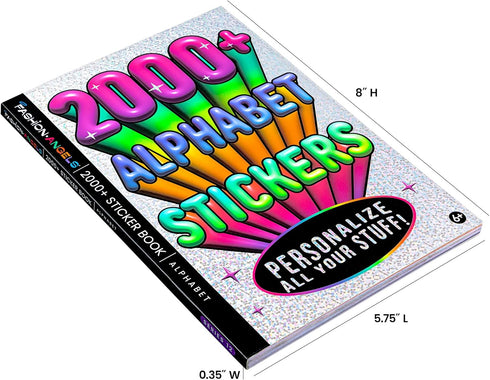 Fashion Angels 2,000+ Alphabet Sticker Book, Fun & Colorful Craft Letter Stickers for Kids & Teens Notebooks