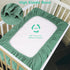 2 Pack 28"x 52" Green & Grey Muslin Cotton Crib Sheets for Girls & Boys-Neutral Breathable Crib Mattress Protector