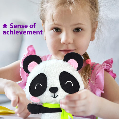 KRAFUN Unicorn Beginner Animal Sewing Kit for Kids Age 7-13 - Includes 3 Stuffed Animal Dolls