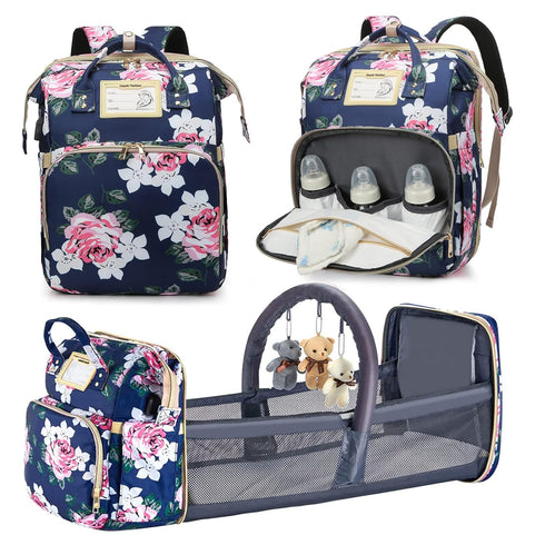 GurZinn Diaper Bag Backpack with Changing Station, Foldable for Bady Toddler, 3
