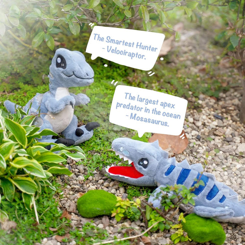 TCBunny Baby Dinosaur 12" Bedtime Plush Toy, Kid's Gifts for Boys and Girls, Veliciraptor, Birthday, Valentine,